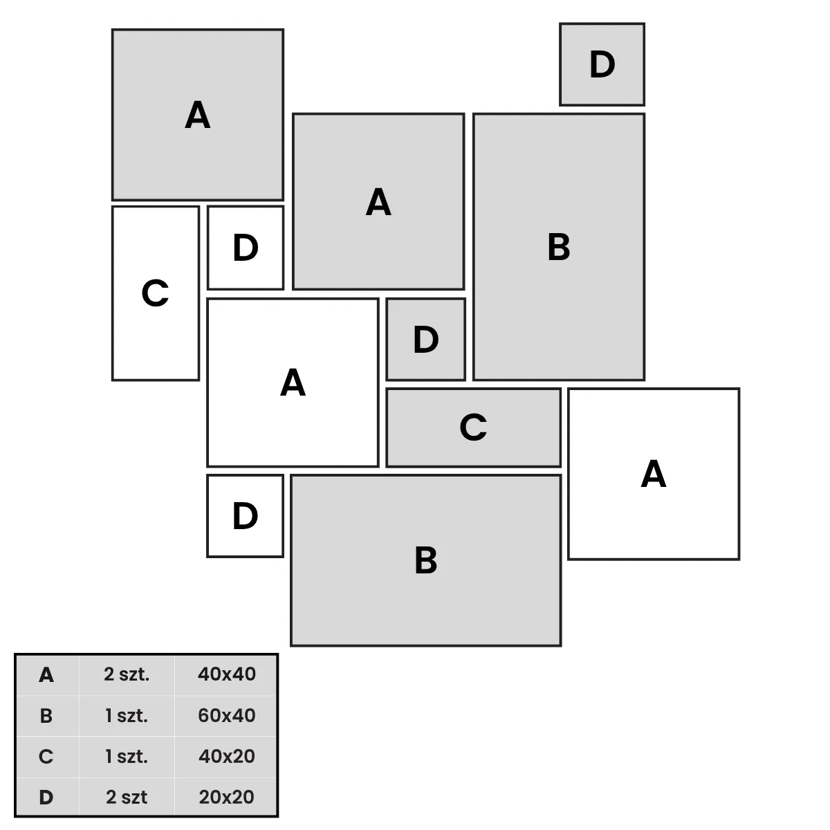 Komplet rzymski z trawertynu – formaty płytek French Pattern